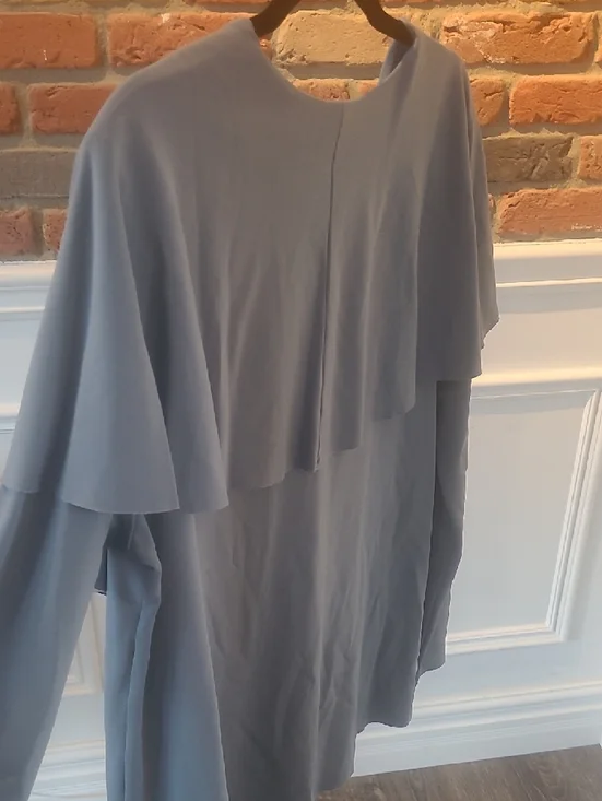 COS Light Blue V Neck Ruffled Top - Picture 11 of 11